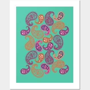 Paisleys pattern Posters and Art